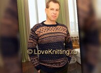 Пуловер со скандинавским узоромПуловер со скандинавским узором